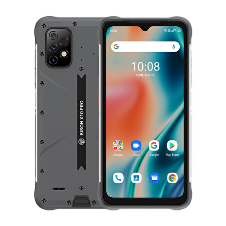 Umidigi Bison X10 Pro Gray odolný telefon, 6,53" HD+, 4 GB RAM + 128 GB ROM, Andr 11, 6150 mAh,IP69K