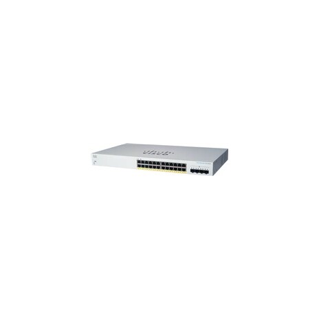 Cisco switch CBS220-24FP-4X, 24xGbE RJ45, 4x10GbE SFP+, PoE+, 382W - REFRESH