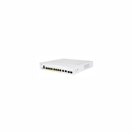 Cisco switch CBS350-8P-E-2G-UK, 8xGbE RJ45, 2xGbE RJ45/SFP, fanless, PoE+, 67W - REFRESH