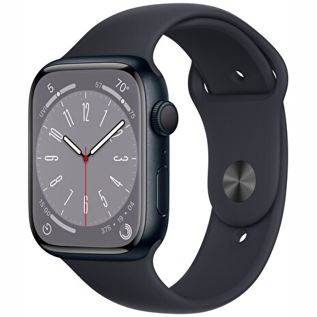 APPLE Watch Series 8 GPS 45mm Midnight Aluminium Case with Midnight Sport Band - Regular