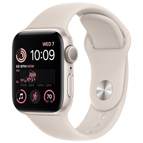 APPLE Watch SE GPS 40mm Starlight Aluminium Case with Starlight Sport Band - Regular