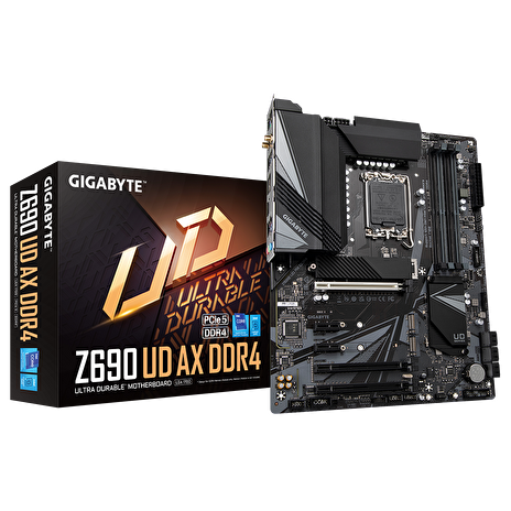 GIGABYTE MB Sc LGA1700 Z690 UD AX DDR4, Intel Z690, 4xDDR4, 1xDP, 1xHDMI, WI-FI