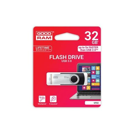 32 GB . USB 3.0 kľúč . GOODDRIVE Twister Čierna