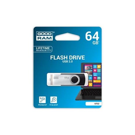 64 GB . USB kľúč . GOODDRIVE Twister Čierna