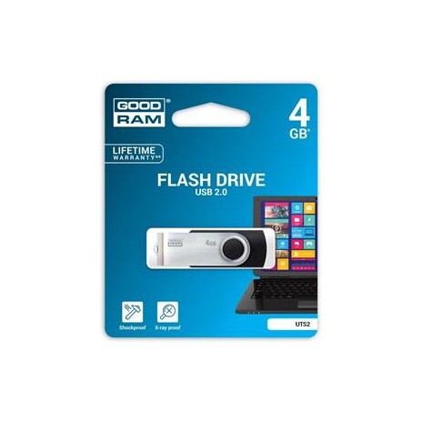 4 GB . USB kľúč . GOODDRIVE Twister Čierna