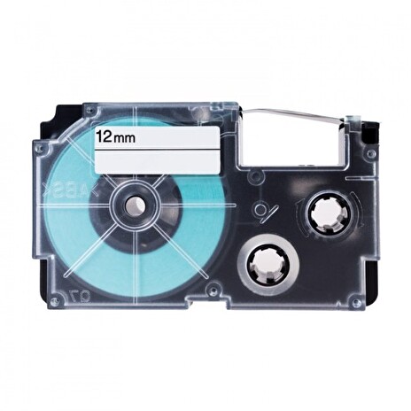 PRINTLINE kompatibilní páska s Casio XR-12WE1 12mm, 8m, černý tisk/bílý podklad