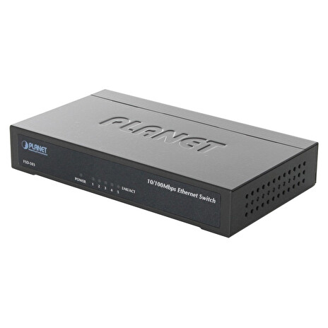 PLANET FSD-503 Switch 5x 10/100 port, miniaturní rozměr, kovový