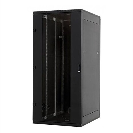 Triton 19" rozvaděč stojanový 42U/600x600, skleněné dveře, černý