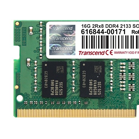 Transcend - DDR4 - 16 GB - SO-DIMM 260-pin - 2133 MHz / PC4-17000 - CL15 - 1.2 V - bez vyrovnávací paměti - bez ECC