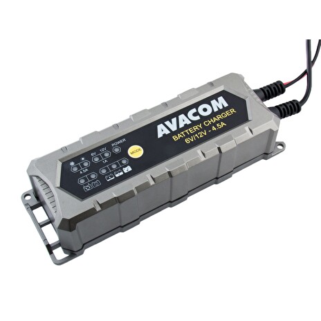 Automatická nabíječka AVACOM 6V/12V 4,5A pro olověné AGM/GEL akumulátory (1,2 - 120Ah)