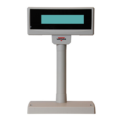 LCD zákaznický displej Virtuos FL-2024LW 2x20, USB, 5V, béžový