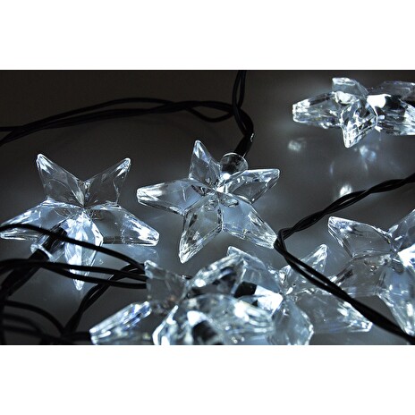 LED řetěz Solight 20 LED, 3m přívod 3m, IP20, bílá