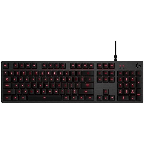 Logitech klávesnice G413, USB, červené podsvícení, US, carbon