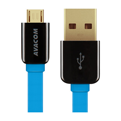 Kabel AVACOM MIC-120B USB - Micro USB, 120cm, modrá