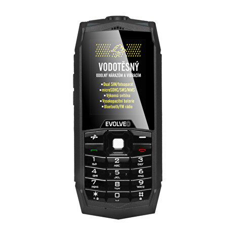 EVOLVEO StrongPhone Z1, vodotěsný odolný Dual SIM telefon