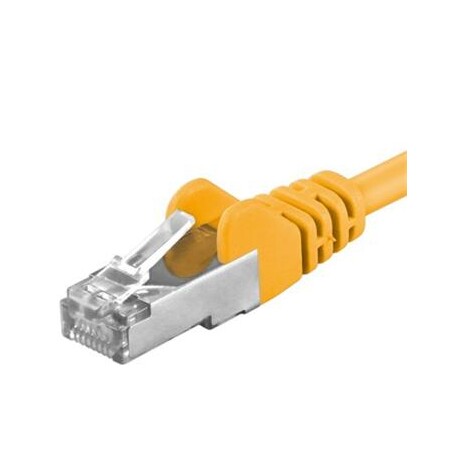 Premiumcord Patch kabel CAT6a S-FTP, RJ45-RJ45, AWG 26/7 5m, žlutá