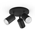 Philips Fugato bodové svítidlo, Hue White and Color ambiance, 240V, 3x5.7W GU10, Černá