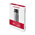 AXAGON CRE-SAC, USB3.2 Gen1 Type-C + Type-A externí čtečka karet SD/microSD, podpora UHS-I