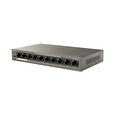 Tenda TEF1110P-8-63W PoE AT switch - 8x PoE 100 Mb/s + 2x Uplink 100 Mb/s, PoE max 63W, fanless