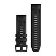 Garmin řemínek pro fenix6X - QuickFit 26, silikonový, černý, černá přezka