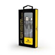 Gembird Premium cotton braided Type-C USB charging and data cable,1m,grey/white