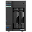 Asustor NAS AS6602T / 2x 2,5"/3,5" SATA III/ Intel Celeron J4125 2.0 GHz/ 4GB/ 2x 2.5GbE/ 3x USB 3.0/ HDMI+IR