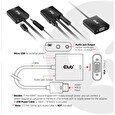 Club3D Adaptér HDMI 1.4 na VGA (M/F), Active with audio