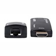 Manhattan HDMI Extender by Single Cat5e/6 up to 60m, Black, Retail Box