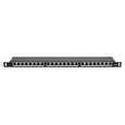 Intellinet Patch panel 24 port Cat6A, stíněný FTP, černý, 0.5U