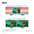 Club3D Dokovací stanice USB 3.2 typ C (2xHDMI, 2xUSB-A, RJ45, SD/ Micro SD USB Type-C female port), Triple Dynamic