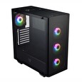 FSP/Fortron ATX Midi Tower CMT512 Black, průhledná bočnice, 4 x A.RGB LED 120 mm ventilátor