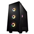 FSP/Fortron ATX Midi Tower CMT512 Black, průhledná bočnice, 4 x A.RGB LED 120 mm ventilátor