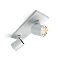 Philips Runner Dvojité bodové svítidlo, Hue White ambiance, 230V, 2x5.5W GU10, Bílá