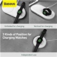Baseus Planet 2v1 bezdrátová nabíječka bílá + USB adaptér a kabel Type-C 1m