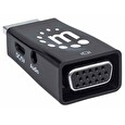 Manhattan adaptér HDMI na VGA, Micro Converter, HDMI Male na VGA Female, audio, černá