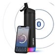 HidrateSpark Steel – chytrá lahev s brčkem, 620 ml, černá