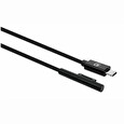 Manhattan nabíjecí kabel, Surface Connect to USB-C Charging Cable (M/M), 15 V / 3 A, 1.8m, černá