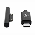 Manhattan nabíjecí kabel, Surface Connect to USB-C Charging Cable (M/M), 15 V / 3 A, 1.8m, černá