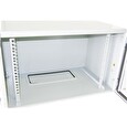 19" venkovní vodotěsný rozvaděč s krytím IP55, 6U, hloubka 400mm, šedý