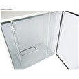 19" venkovní vodotěsný rozvaděč s krytím IP55, 17U, hloubka 450mm, šedý