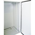 19" venkovní vodotěsný rozvaděč s krytím IP55, 17U, hloubka 450mm, 3-bodový zámek, šedý