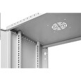 LEXI 19" nástěnný rozvaděč Basic 9U, šířka 520mm, hloubka 450mm, skleněné dveře, bez zad, šedý