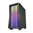 FSP/Fortron ATX Midi Tower CMT212A Black, A.RGB light bar