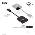 Club3D hub MST (Multi Stream Transport) DisplayPort 1.4 na 2xHDMI Dual Monitor 4K60Hz (M/F)