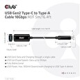 Club3D adaptér USB-C na USB-A, 10Gbps, 5m, M/F