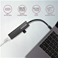 Axagon HMC-GL3A, USB 3.2 Gen 1 hub, porty 3x USB-A + Gigabit Ethernet, kovový, kabel USB-C 20cm