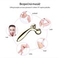 TOUCHBeauty 1613A Masážní váleček na obličej zlatý