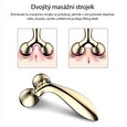 TOUCHBeauty 1613A Masážní váleček na obličej zlatý