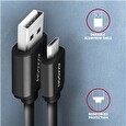 Axagon BUMM-AM10TB, TWISTER kabel Micro USB <-> USB-A, 0.6m, USB 2.0, 2.4A, ALU, tpe, černý