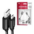 Axagon BUMM-AM10TB, TWISTER kabel Micro USB <-> USB-A, 0.6m, USB 2.0, 2.4A, ALU, tpe, černý